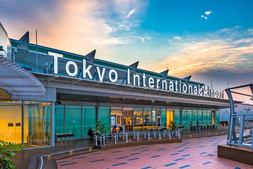 Haneda, mezinárodní letiště v Tokyu, Japonsko