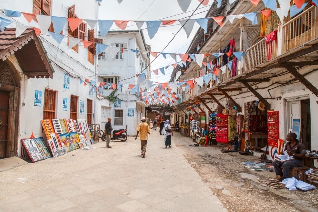 Ulice ve Stone Town, Zanzibar, Tanzanie